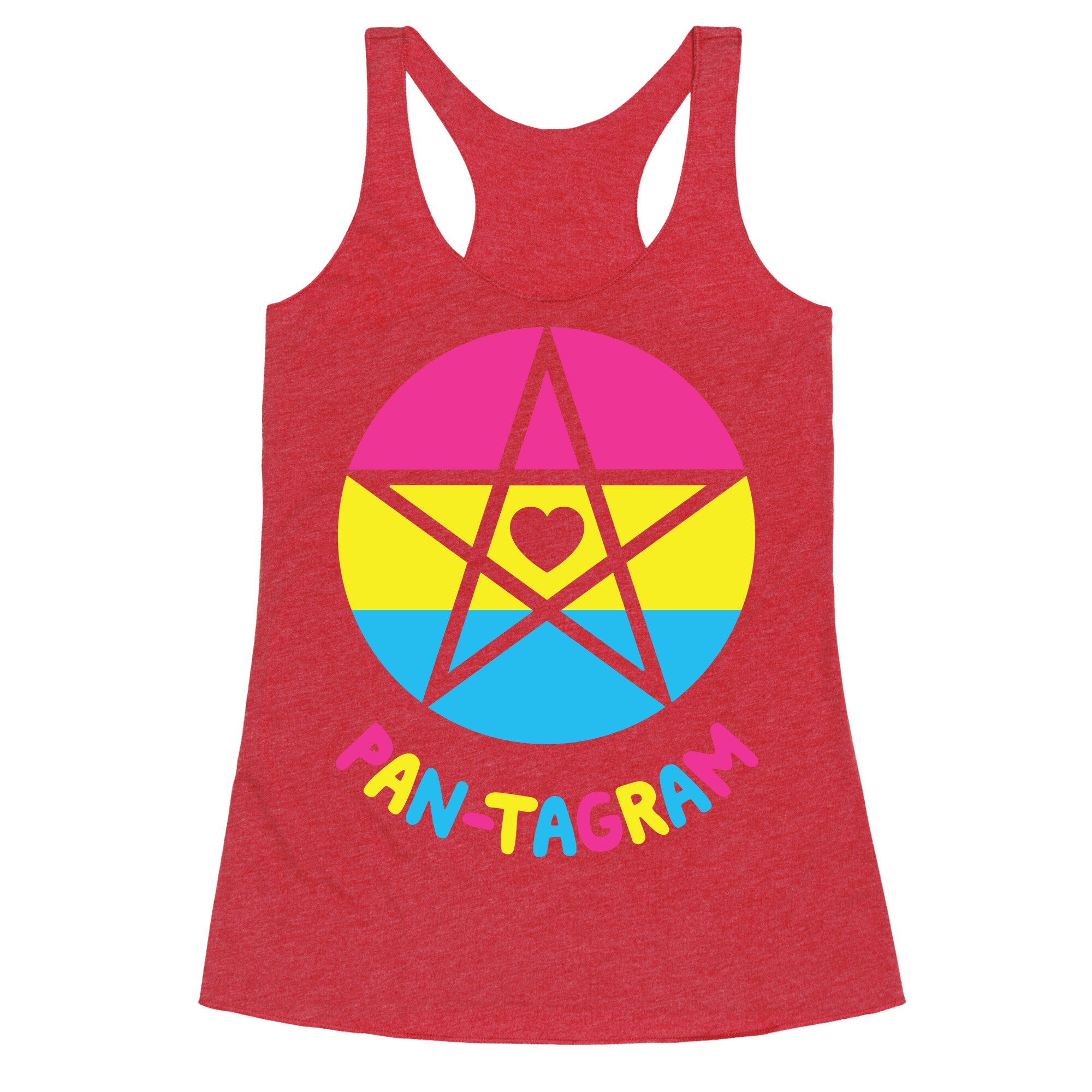 Pan-tagram (Pansexual Pentagram) Racerback Tank